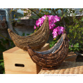 Weaving Rattan New Moon Flower Pot